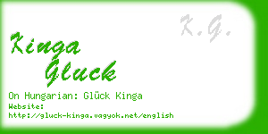 kinga gluck business card